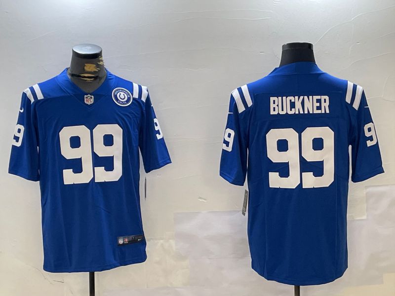 Men Indianapolis Colts #99 Buckner Blue Second generation 2024 Nike Limited NFL Jersey style 2->kansas city chiefs->NFL Jersey